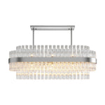 Full Copper Modern Chandelier with Clear Glass Shade for Dining Room and Living Room