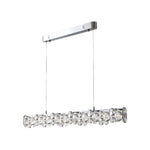 Linear Crystal Pendant Light in Silver Finish for Modern Interiors