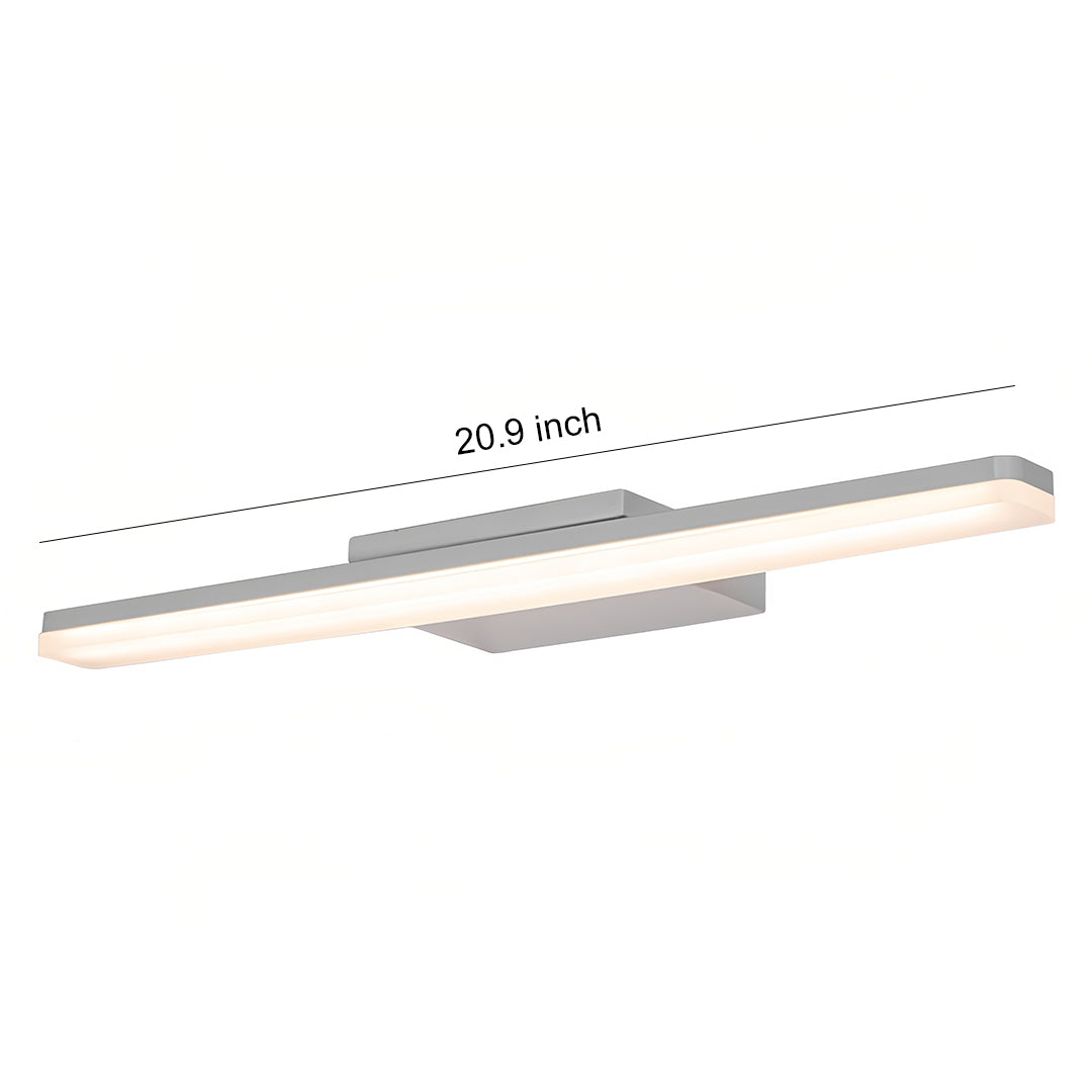 Lumina White LED Vanity Light — Minimalist Acrylic Wall Sconce for Modern Bathrooms