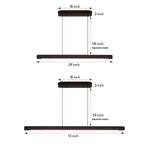 Linear Pendant Light with Walnut Wood Accents, Japanese Minimalist Island Lighting
