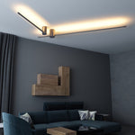 Linear LED Wall Sconce in Black or Gold – Ultra-Thin Nordic Design