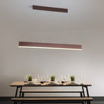 Modern Rectangular LED Pendant Light in Aluminum for Kitchen Island and Dining Room