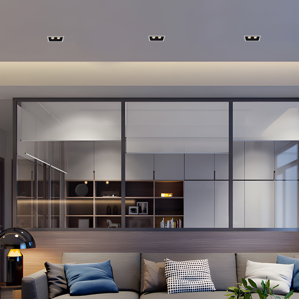 Linear Recessed LED Ceiling Spotlights, Modern Minimalist Architectural Lighting