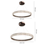 Aurelia Round LED Chandelier in Champagne Gold for Modern Interiors