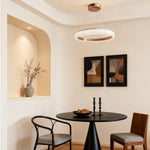 Aurelia Round LED Chandelier in Champagne Gold for Modern Interiors