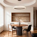 Aurelia Round LED Chandelier in Champagne Gold for Modern Interiors