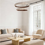 Aurelia Round LED Chandelier in Champagne Gold for Modern Interiors