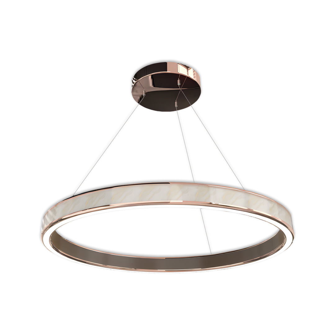 Aurelia Round LED Chandelier in Champagne Gold for Modern Interiors