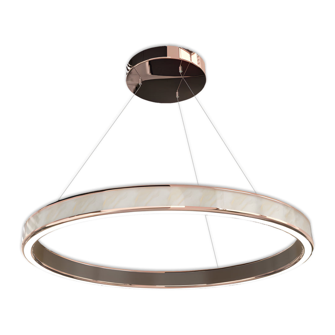 Aurelia Round LED Chandelier in Champagne Gold for Modern Interiors