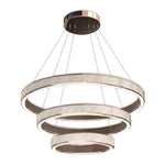 Aurelia Round LED Chandelier in Champagne Gold for Modern Interiors