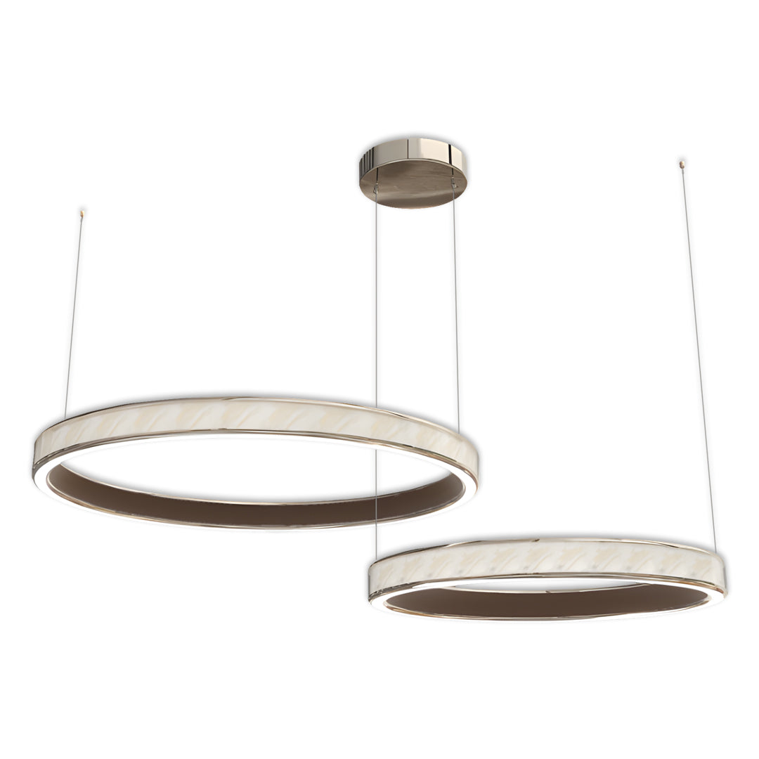 Aurelia Round LED Chandelier in Champagne Gold for Modern Interiors