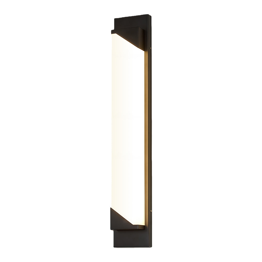 Modern Minimalist Outdoor Linear Wall Light in Sand-Black Stainless Steel
