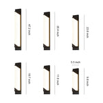 Modern Minimalist Outdoor Linear Wall Light in Sand-Black Stainless Steel