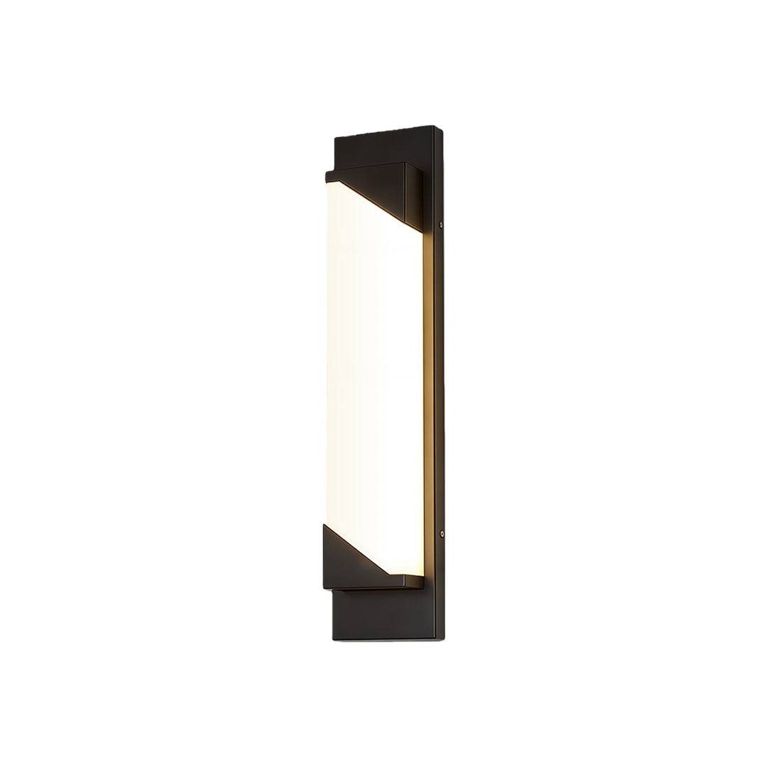 Modern Minimalist Outdoor Linear Wall Light in Sand-Black Stainless Steel