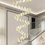 Luxury Ceramic Tulip Chandelier with Gold Stainless Steel Frame