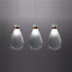 Artisan Teardrop Pendant Light in Smoke Grey or Clear Glass