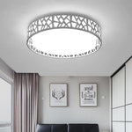 Lumina Drum LED Flush Mount Ceiling Light in Nordic Metal