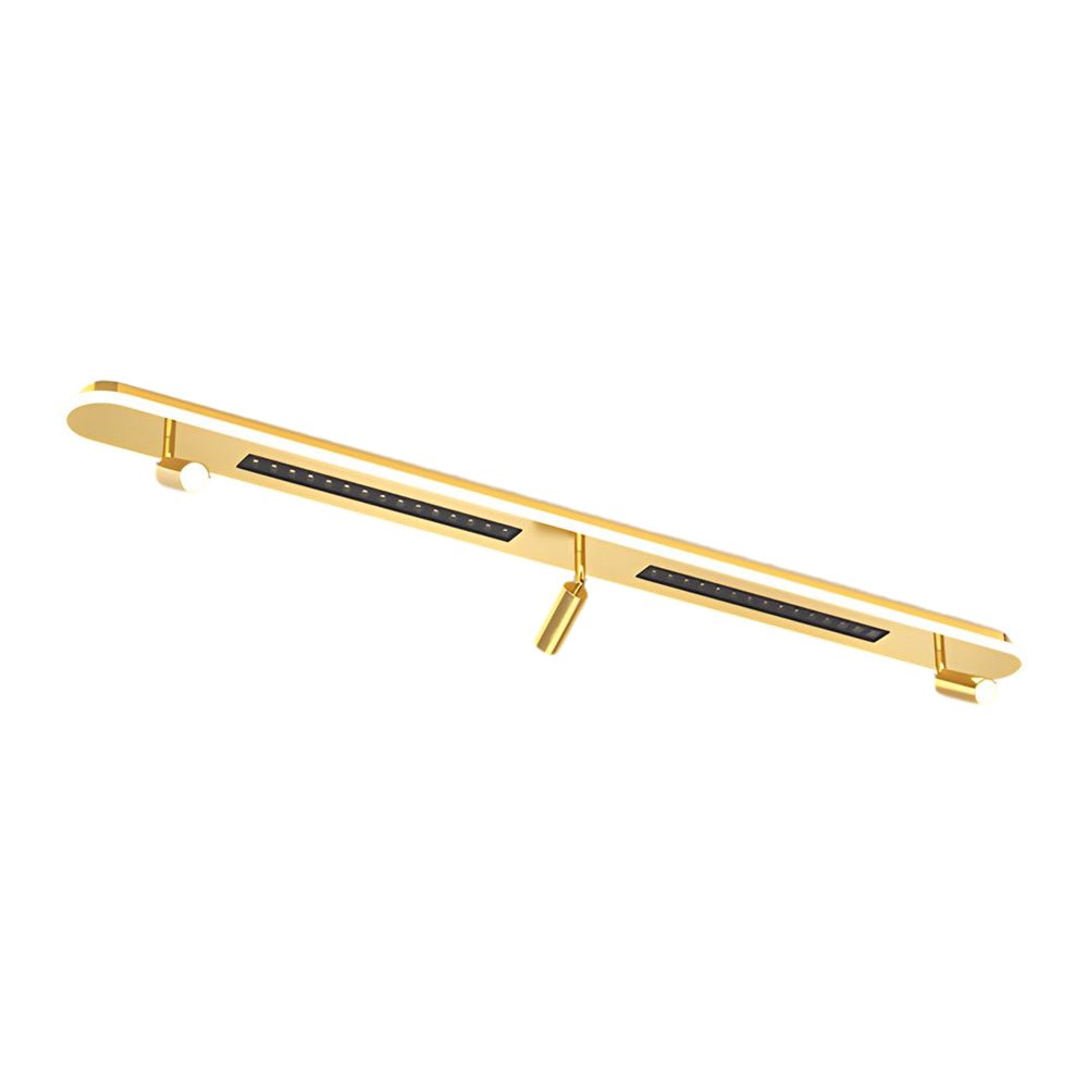 Linear LED Ceiling Light with Adjustable Spotlights, 3-Step Dimming