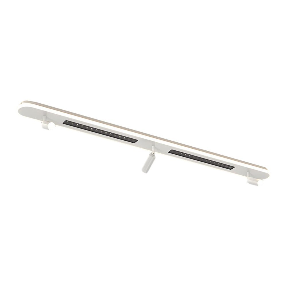 Linear LED Ceiling Light with Adjustable Spotlights, 3-Step Dimming