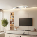 Linear LED Ceiling Light with Adjustable Spotlights, 3-Step Dimming