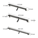 Linear LED Ceiling Light with Adjustable Spotlights, 3-Step Dimming
