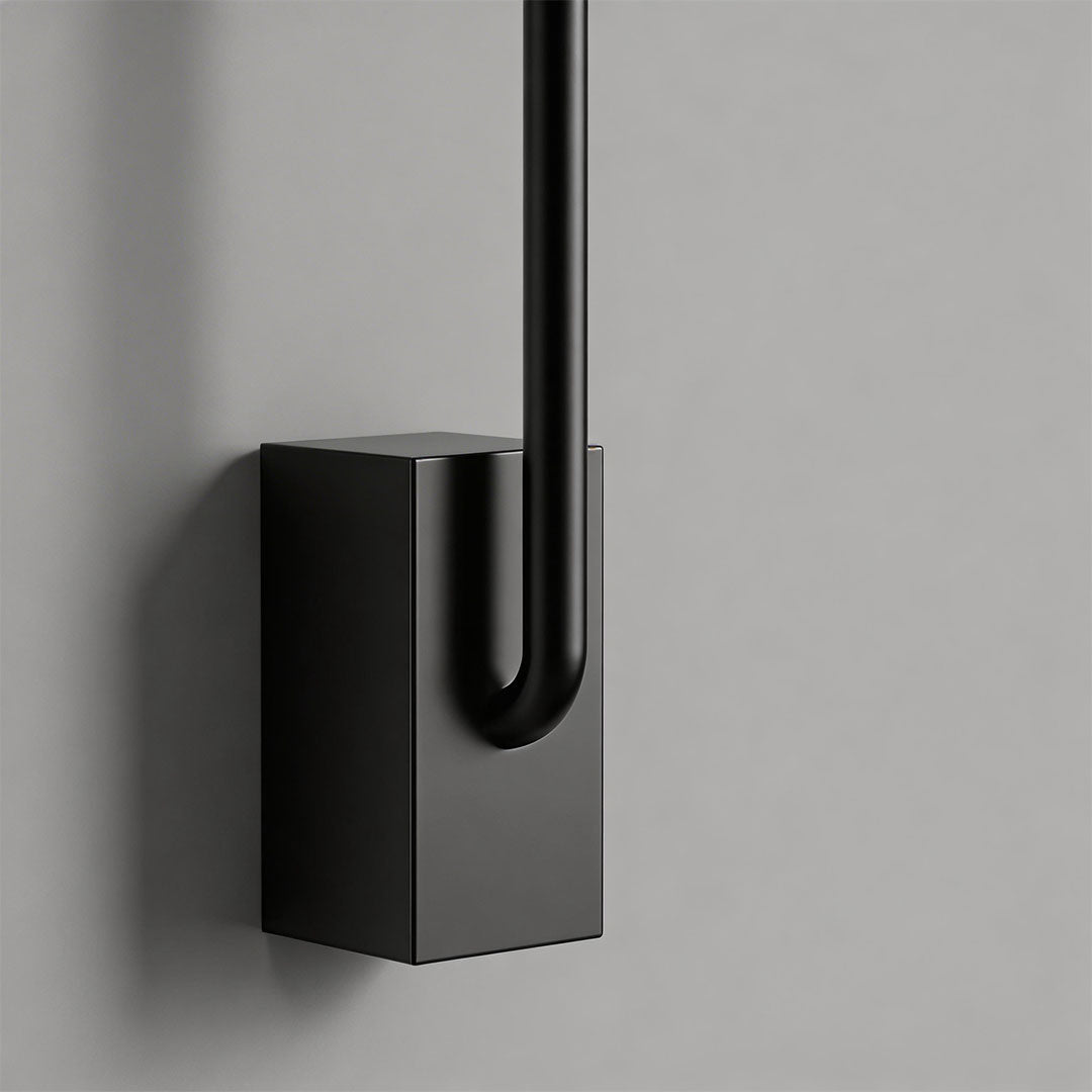 Linear Outdoor Wall Sconce in Black Stainless Steel with Warm LED
