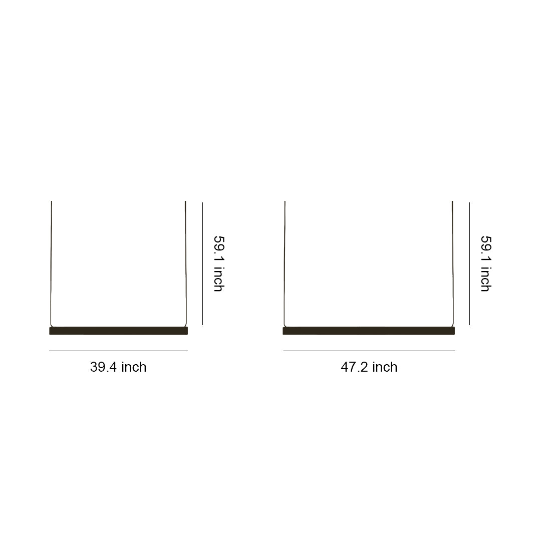 Nordic Minimalist Linear Pendant Light with Adjustable Height
