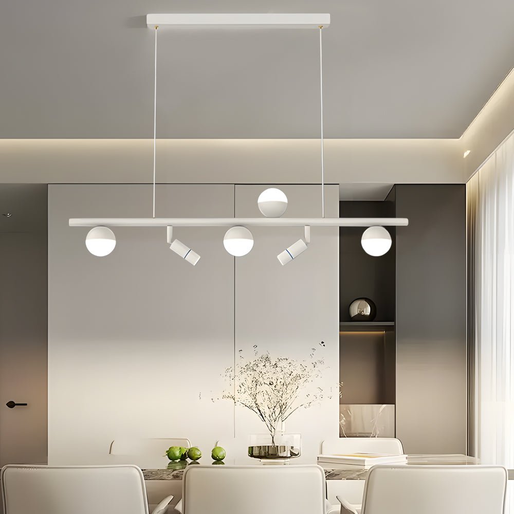 Nordic Linear LED Pendant Light with 3-Step Dimming for Modern Dining Spaces