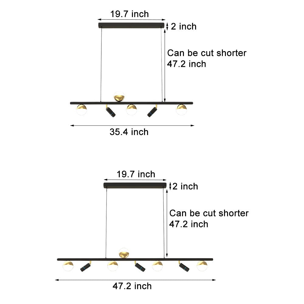 Nordic Linear LED Pendant Light with 3-Step Dimming for Modern Dining Spaces