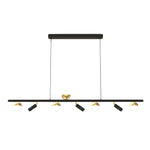 Nordic Linear LED Pendant Light with 3-Step Dimming for Modern Dining Spaces