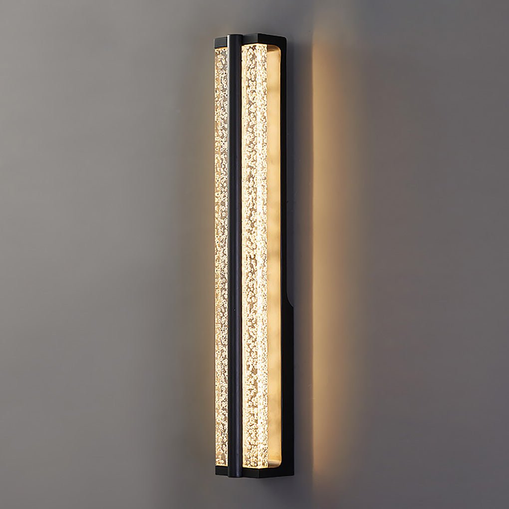 Aurelia Crystal Wall Sconce in Black Stainless Steel