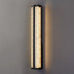 Aurelia Crystal Wall Sconce in Black Stainless Steel