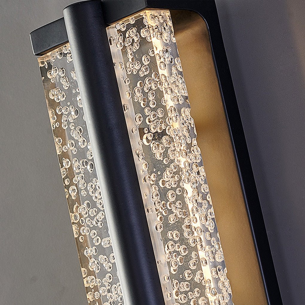 Aurelia Crystal Wall Sconce in Black Stainless Steel