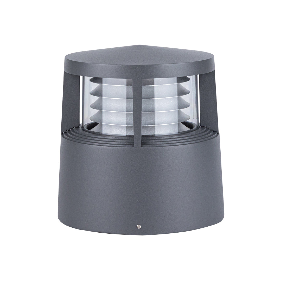 Nordic Minimalist LED Bollard Path Light in Sand Gray