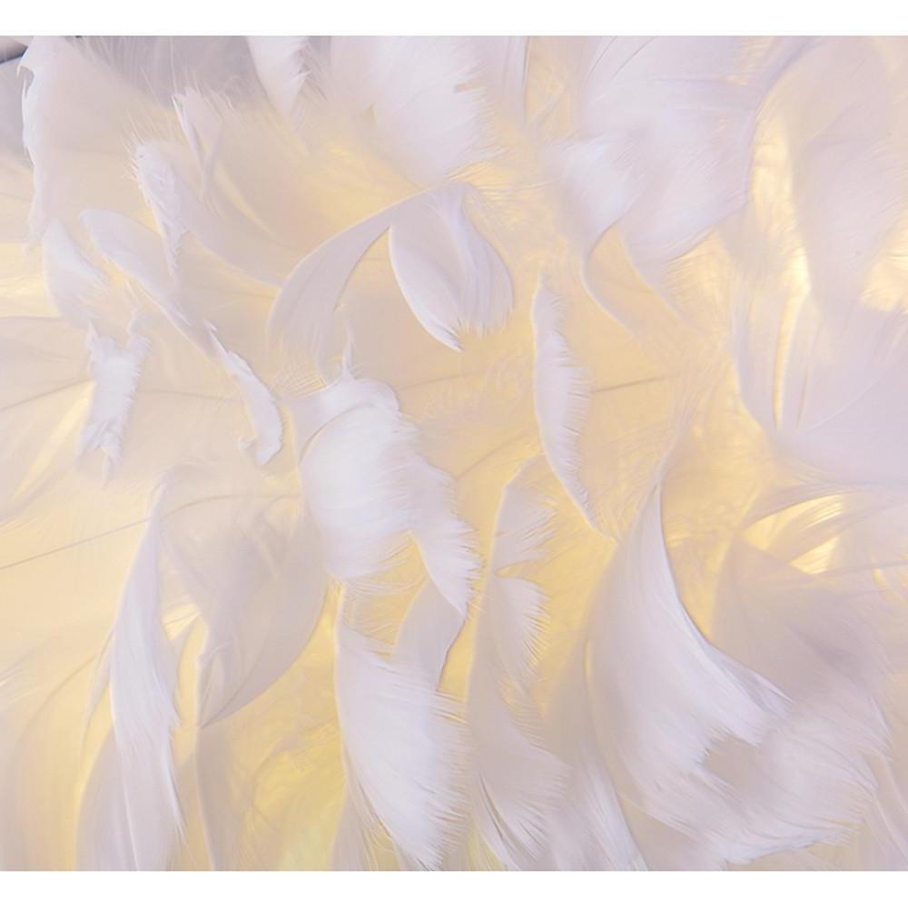 Aurelia Round Feather LED Flush Mount Ceiling Light – Nordic-Inspired Ambient Illumination