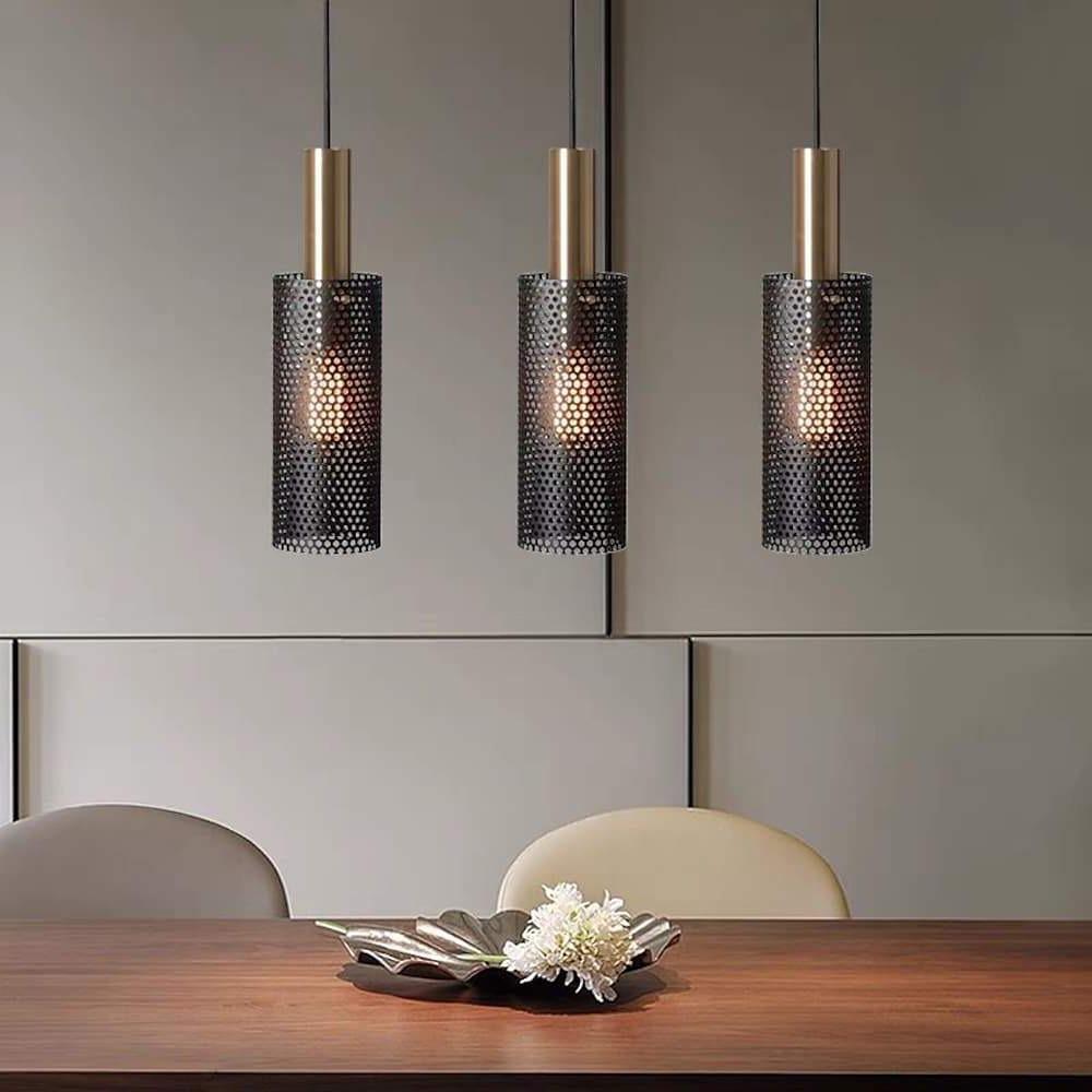 Modern Cylinder LED Pendant Light with Adjustable Cord for Dining and Bedroom