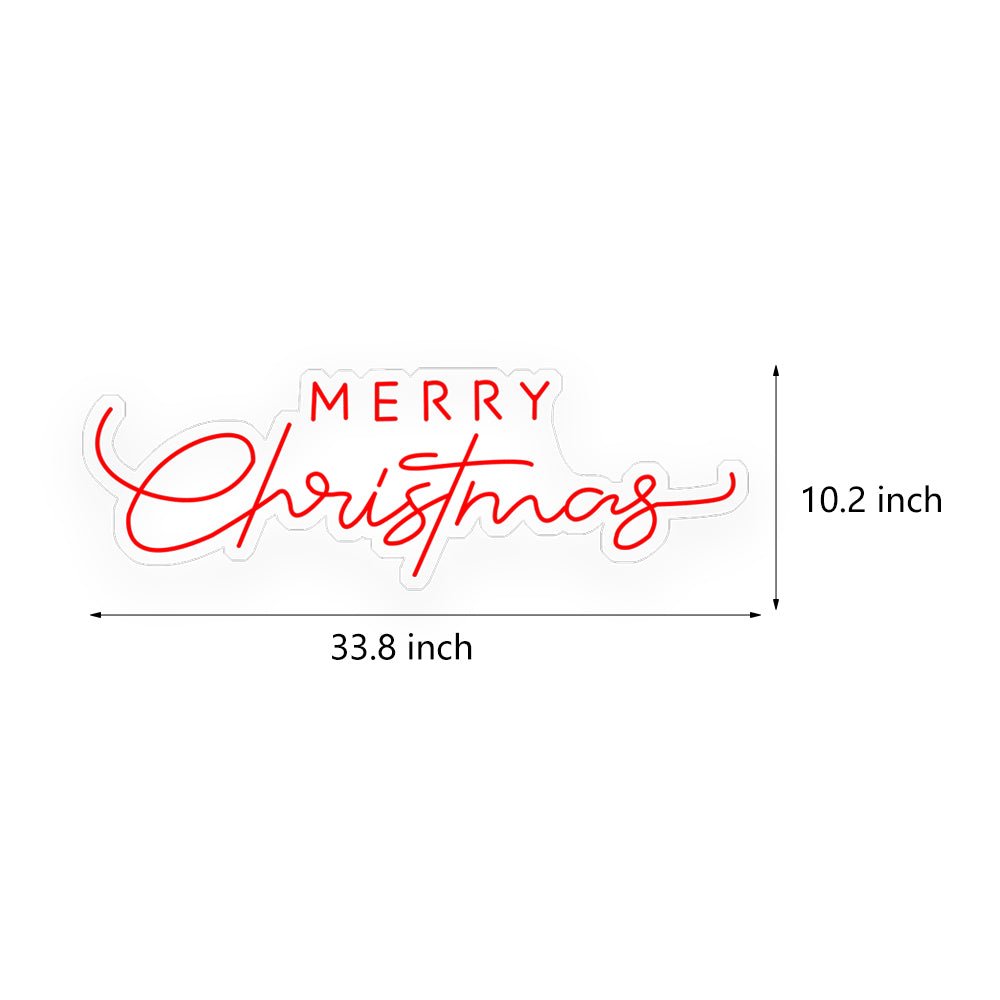 Luminous Merry Christmas Acrylic LED Sign – Modern Holiday Wall Art