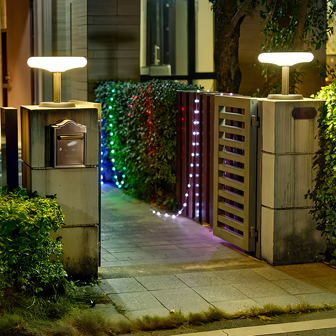 Aria Solar Post Light – Modern Aluminum LED Pillar Lamp for Garden & Patio