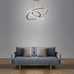 Lumina Wave Crystal LED Chandelier in Stainless Steel