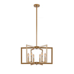 Industrial Candle Chandelier with Adjustable Height, 6 or 8 Lights