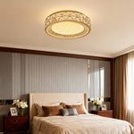 Aurelia Crystal Flush Mount Ceiling Light in Champagne Gold