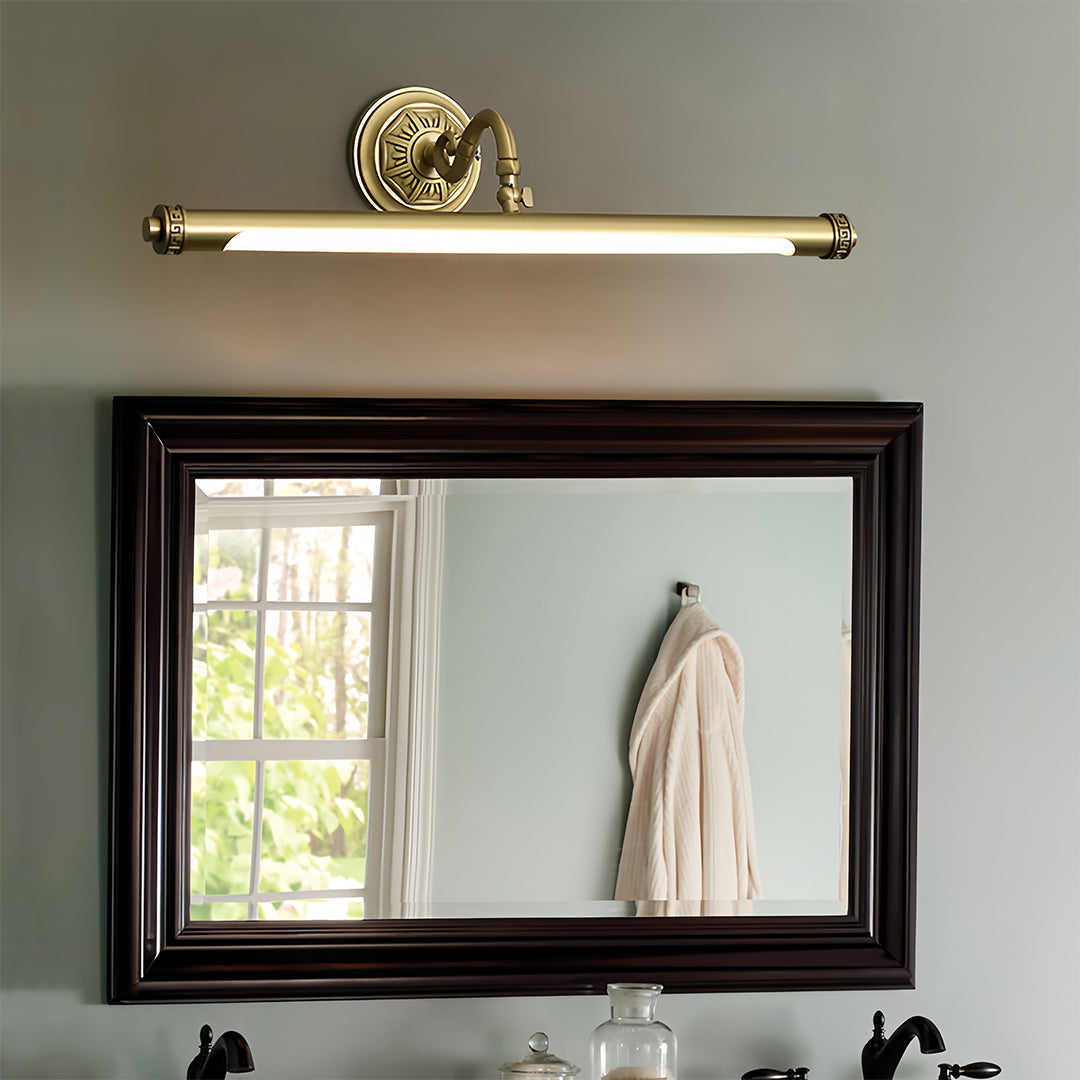 European Pure Copper Vanity Light in Gold for Bathroom Mirror