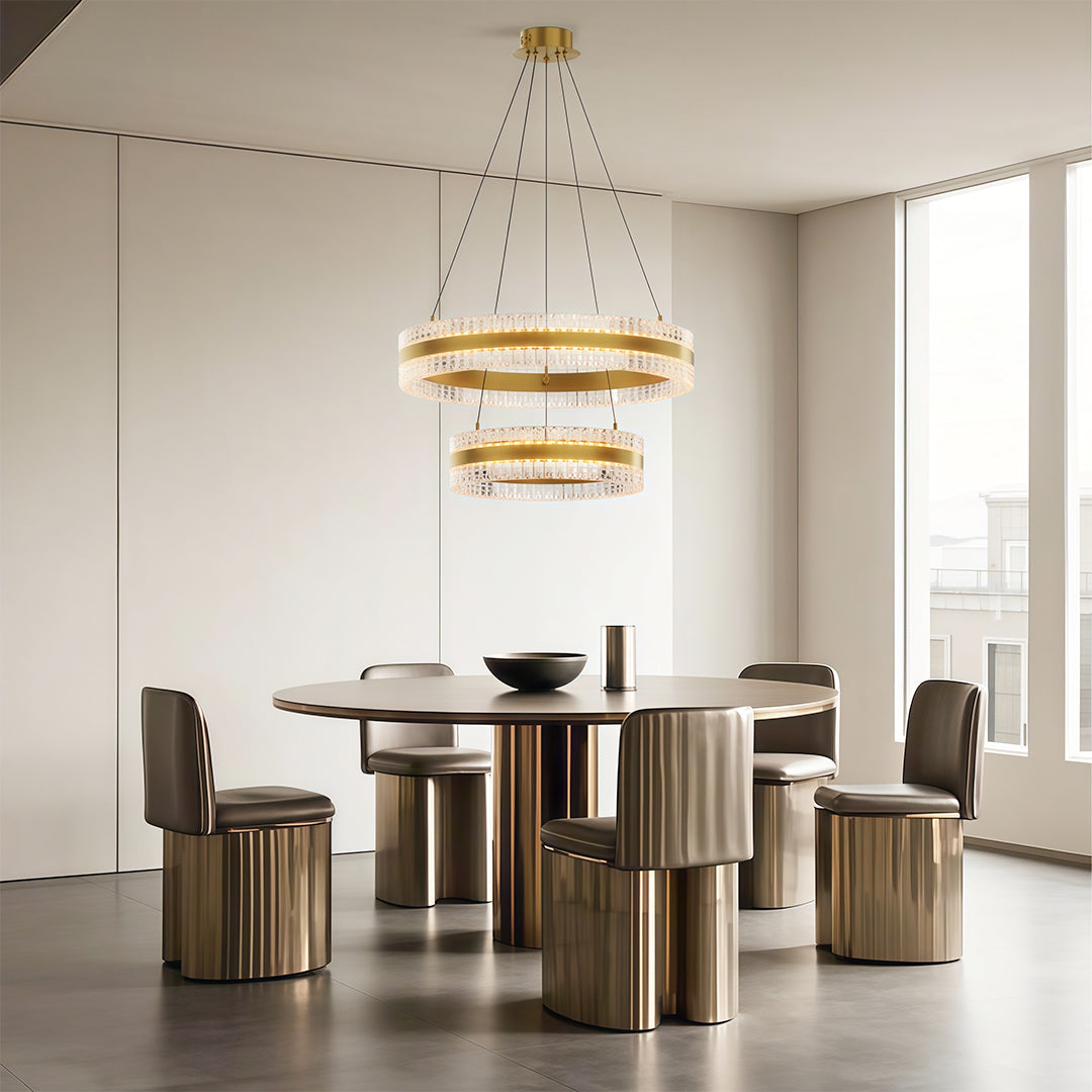 Aurelia Circular LED Chandelier – Modern Minimalist Luxury Pendant Light