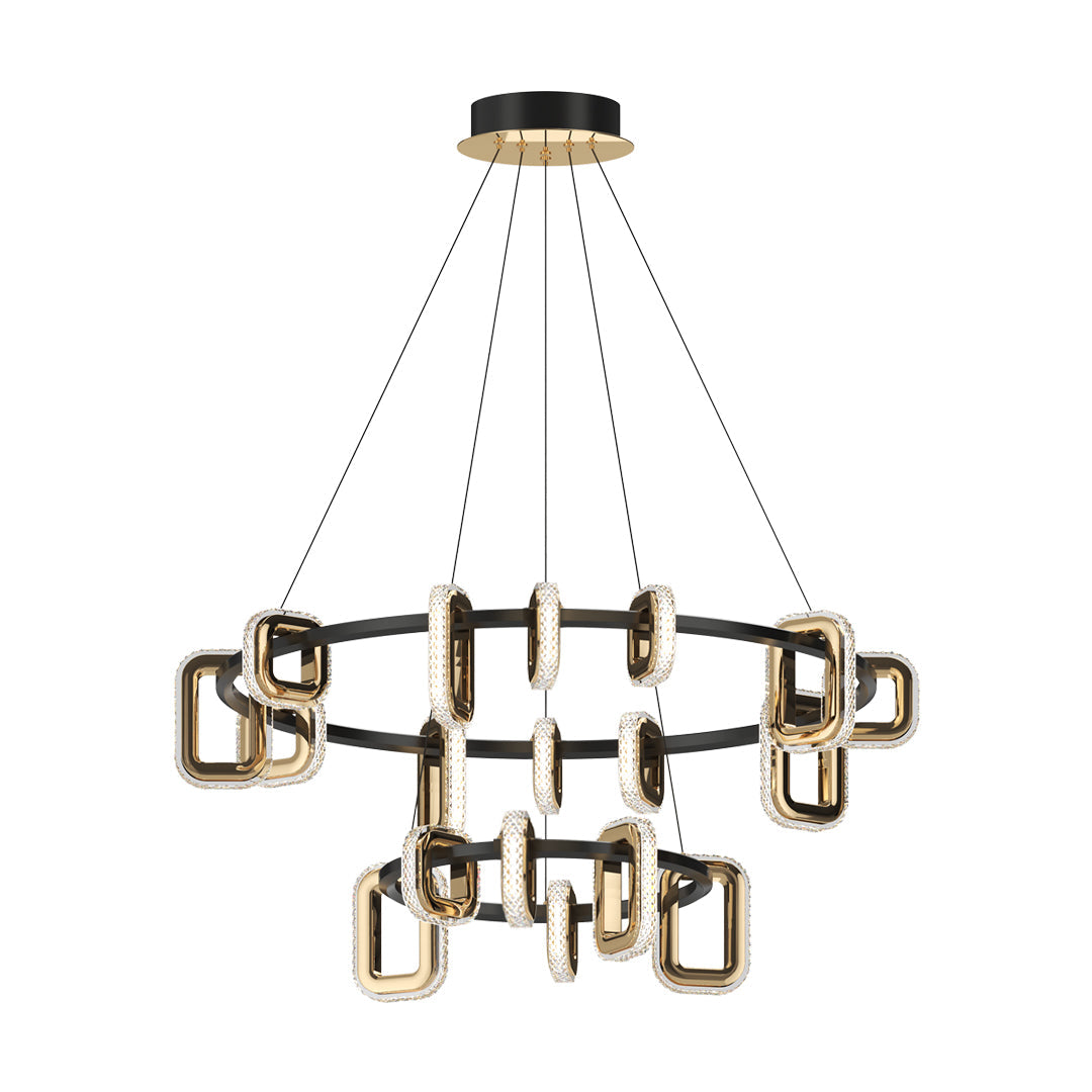 Aurelia Modern Gold Chandelier with Acrylic Shades