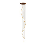 Artisan Ceramic Flower Chandelier for Staircases and Grand Interiors