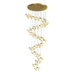 Luxury Ceramic Tulip Chandelier with Gold Stainless Steel Frame