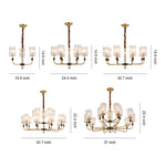 Aurelia Copper Glass Chandelier — Modern Minimalist Luxury Pendant Light