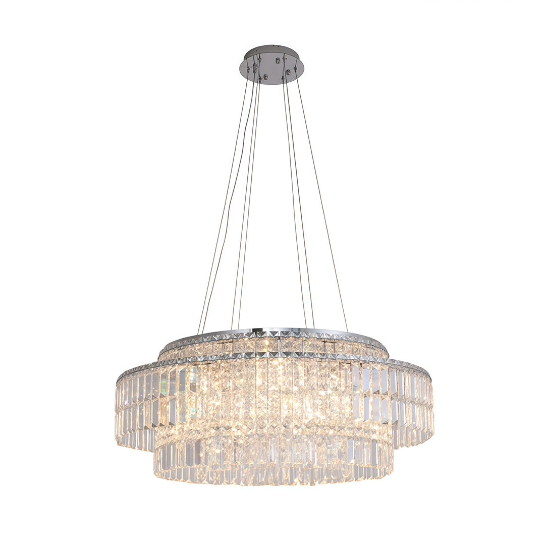 Aurelia Crystal Chandelier – Minimalist Adjustable Ceiling Light
