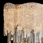Luxury Crystal Wall Sconce with Champagne Gold Frame and LED Illumination