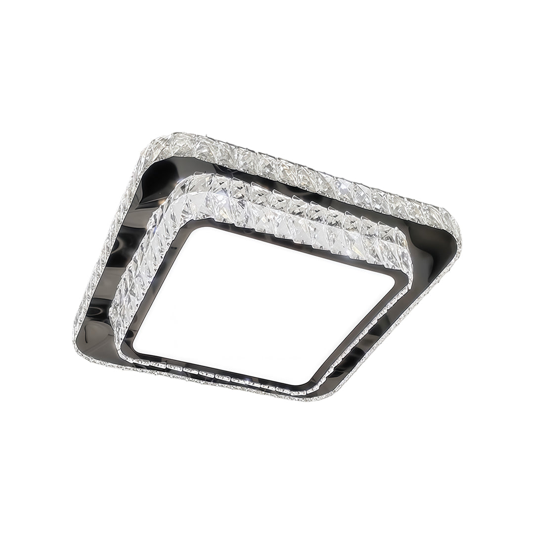 Luxury Crystal Flush Mount Ceiling Light in Polished Chrome